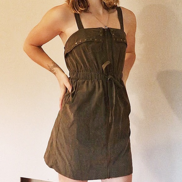 Army Green Skater Dress - Picture 7 of 7